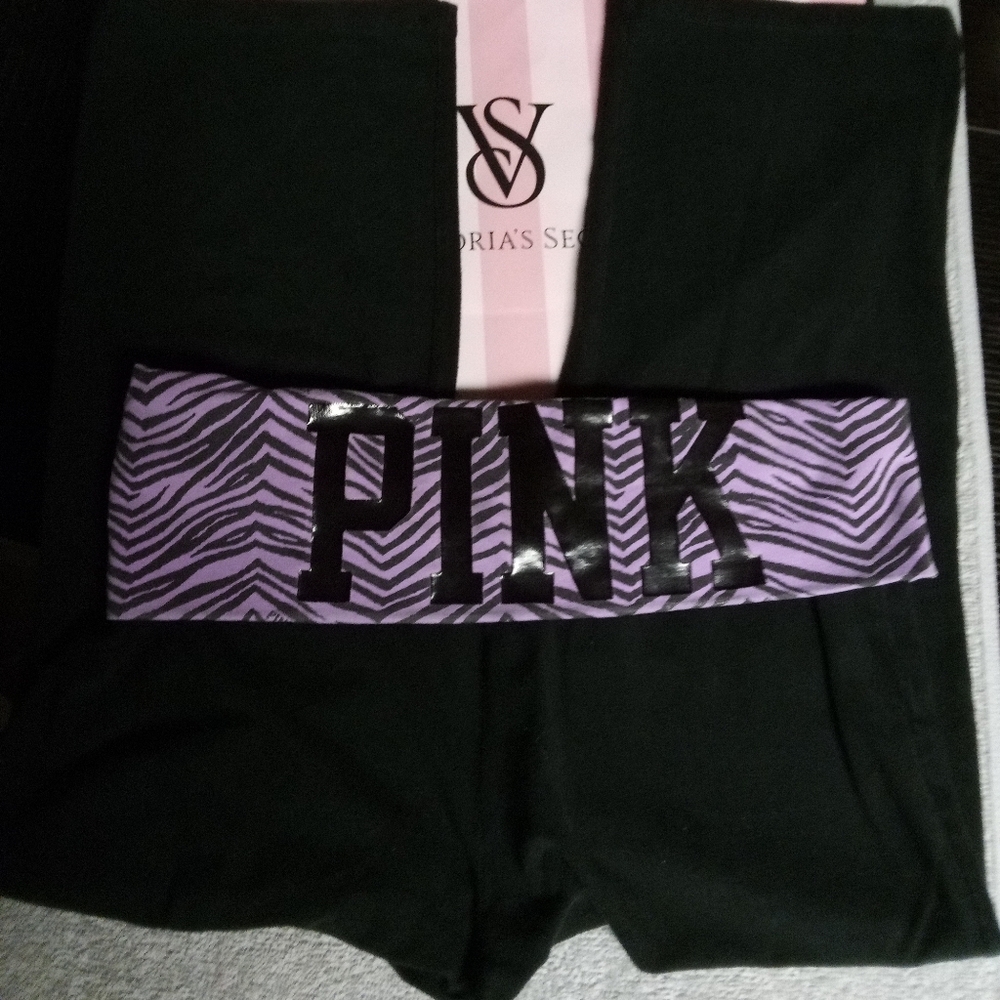 Victoria's Secret PINK ZEBRA FOLDOVER LEGGINGS 2010